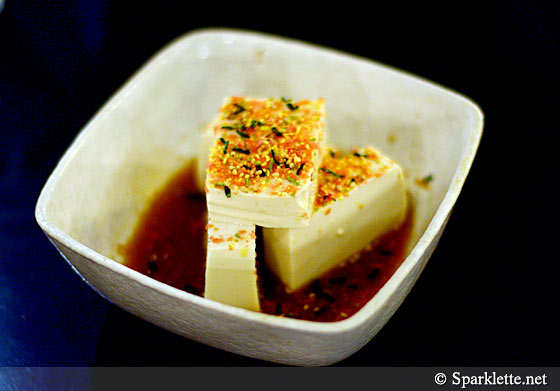 Cold tofu with citrus sauce