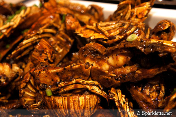 Wok fried slipper lobster in black pepper sauce