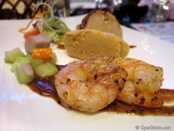 Prawns with black pepper sauce