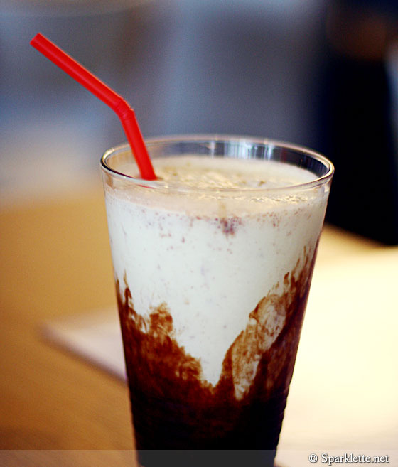 Banana chocolate milkshake