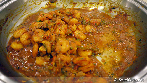 Jinga masala (prawn with bell peppers)