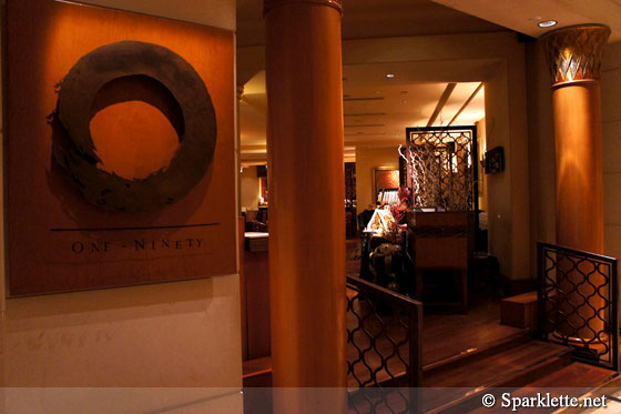One-Ninety restaurant at Four Seasons Hotel Singapore