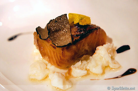 Truffle-baked cod fillet