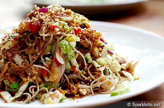 Asian chicken and noodle salad