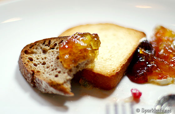 Ciabatta toast with organic jam, marmalade or vegemite