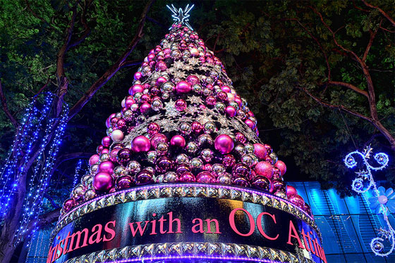 Christmas tree at Orchard Central, Singapore