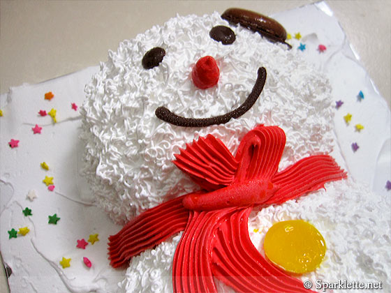 Frosty Snowman Christmas cake