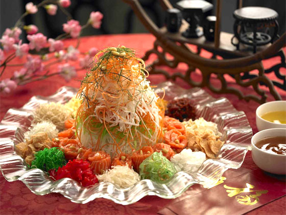 Chinese New Year salmon Yusheng from Paradise Group of Chinese restaurants, Singapore