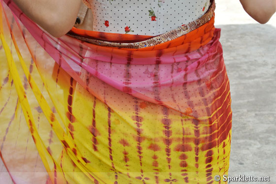 Colourful sari (captured on Nikon 1 J1 compact camera)