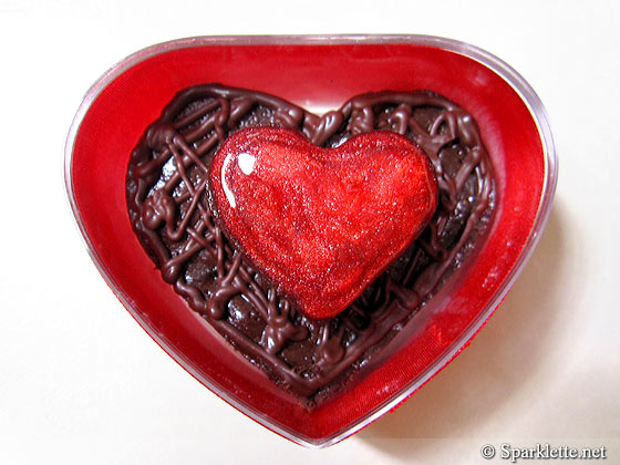 Valentine's Day heart-shaped brownie from Baked and Eaten, Singapore
