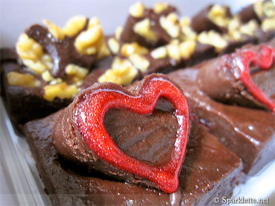 Valentine's Day brownies from Baked and Eaten, Singapore