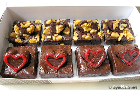 Valentine's Day heart-shaped cheese brownie from Baked and Eaten, Singapore