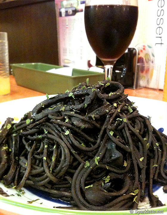 Squid ink spaghetti