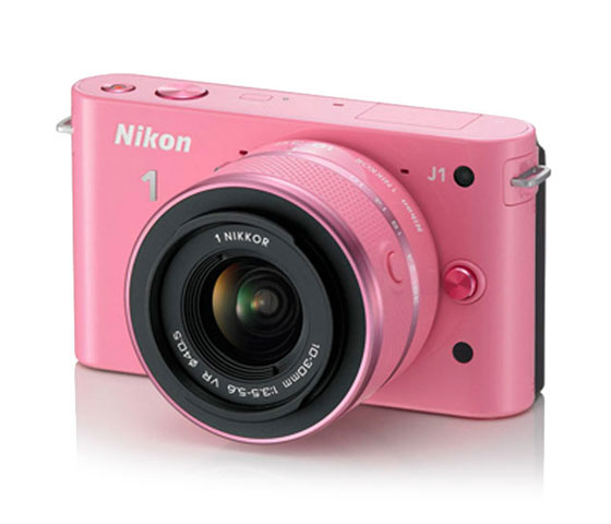Nikon 1 J1 compact camera in pink