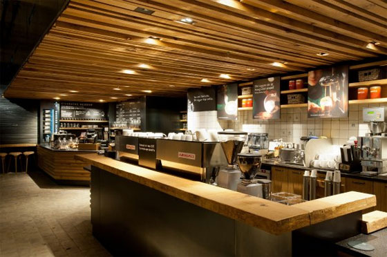 Starbucks bank concept store in Amsterdam