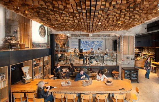 Starbucks bank concept store in Amsterdam