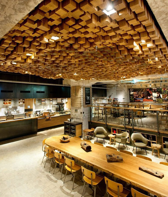 Starbucks bank concept store in Amsterdam