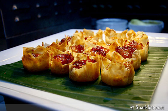 Caramelised banana in filo pastry at Goodwood Park Dessert Buffet, Singapore