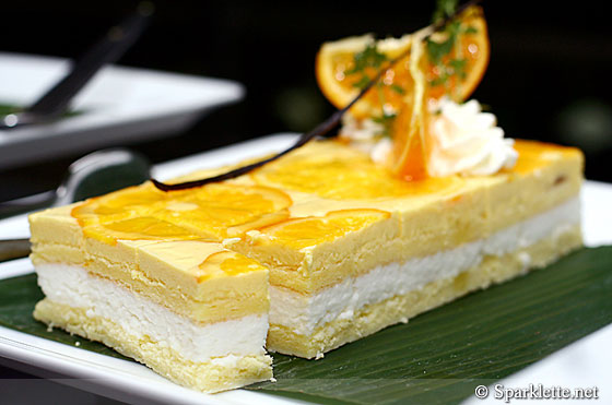 Orange coconut cake at Goodwood Park Dessert Buffet, Singapore