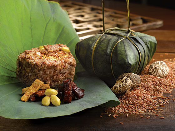 Organic brown rice vegetarian dumpling from Szechuan Court, Fairmont Singapore Hotel