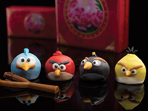 Angry Birds egg custard snowskin mooncakes