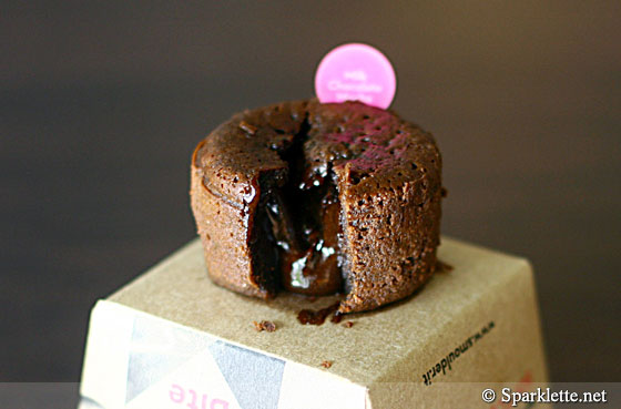 Milk chocolate mocha lava cake