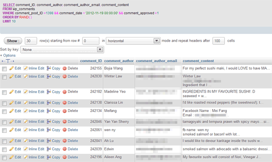 Random selection SQL Query