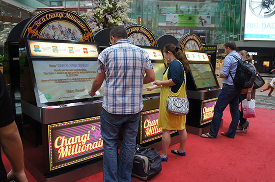 Be a Changi Millionaire game stations at Changi Airport Terminal 3