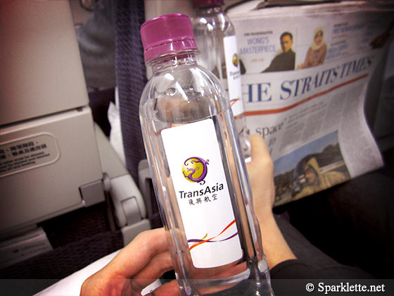 TransAsia Airways bottled water