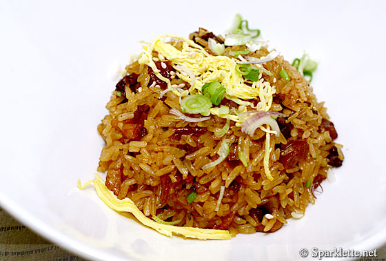 Wok-fried glutinous rice with Hong Kong cured sausages