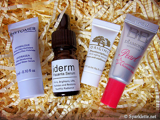 Serum vials in Vanity Trove February 2013