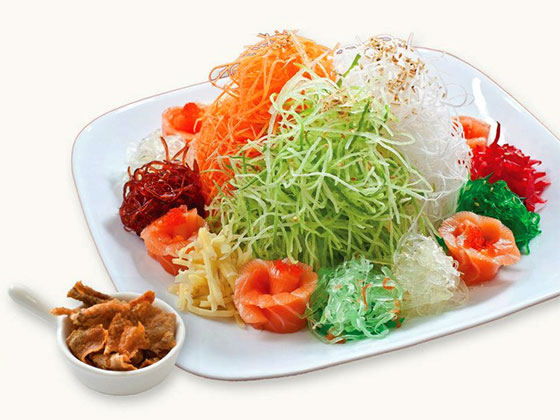 Chinese New Year salmon Yusheng from umisushi, Singapore