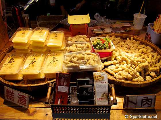 Gaozha and Bu meat stall at Luodong Night Market, Yilan, Taiwan