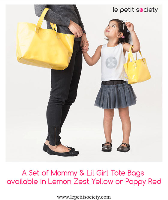 Le Petit Society matching Mommy and Lil' Girl Tote Bags