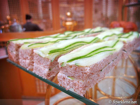 Cucumber and cream cheese sandwiches