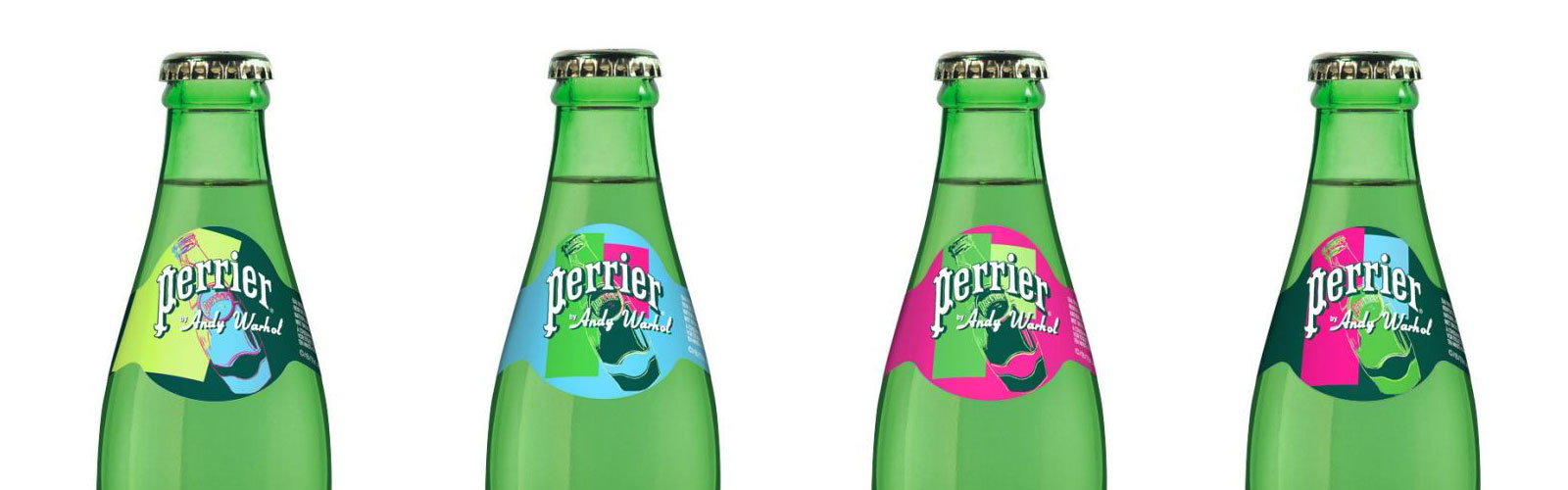 Andy Warhol Perrier bottles