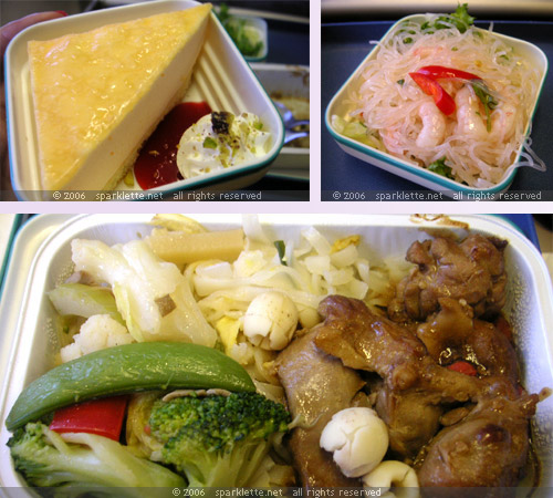 Garuda Indonesia Airline's in-flight dinner