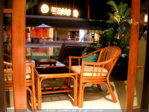 Room opens out directly onto the beach pool