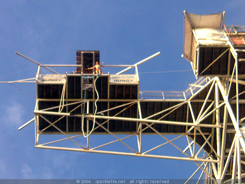 Me waving from bungy tower