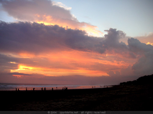 Bali beach at sunset