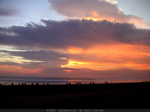 Bali beach at sunset