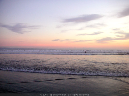 Bali beach at sunset
