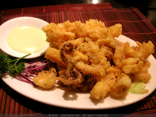 Crispy Squid with Wasabi Sauce