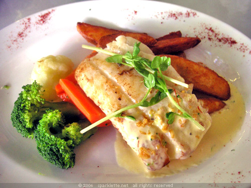 Cod Fish with Saffron Sauce