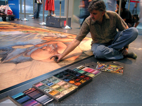 Kurt Wenner hard at work