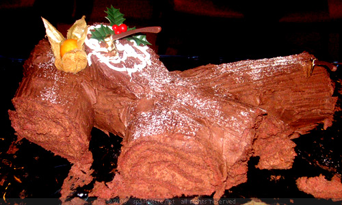 Chocolate log cake