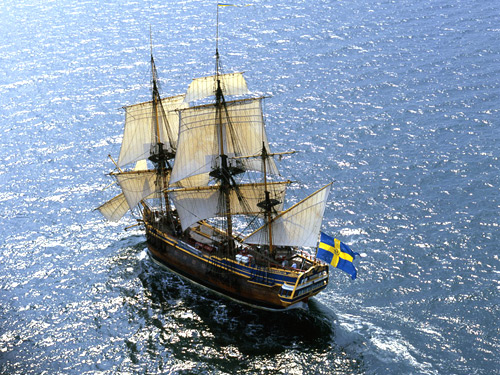 The Swedish Ship Gotheborg at sea