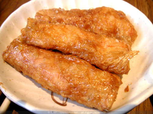 Deep-fried Bean Curd Skin Rolls with Prawn