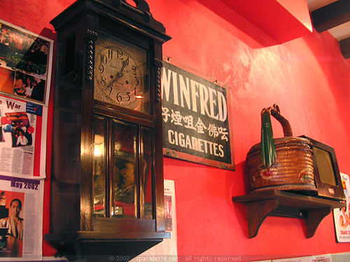 Old grandfather's clock at The Singapore Heritage Restaurant