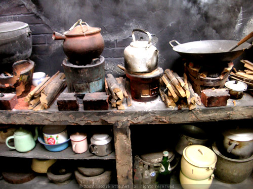 Communal kitchen in old housing